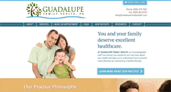 Desktop Screenshot of guadalupefamilyhealth.com