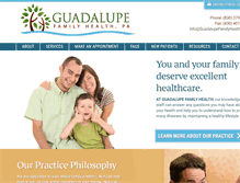 Tablet Screenshot of guadalupefamilyhealth.com